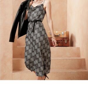 BANANA REPUBLIC ORCA Black and White Slip Dress